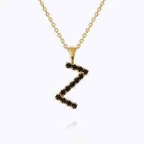 Letter Necklace Z / Black