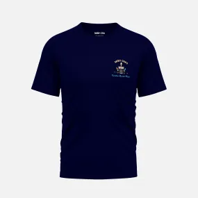 London Beach Club Black Taxi Club Logo - Navy Organic Cotton T-Shirt