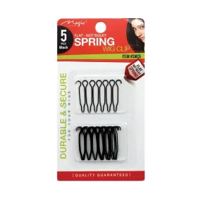 MAGIC | Flat - Not Bulky Spring Wig Clips 5PCS Black SWC5