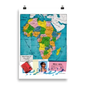 Map of Africa in Arabic | Print