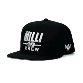 Milli Crew - Black Snapback Cap