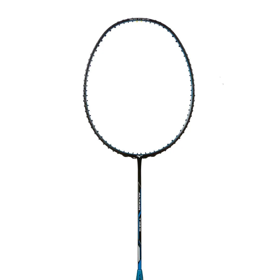 Mizuno Altair T329 Badminton Racket (Unstrung) 5U - Black/Steel Blue/White