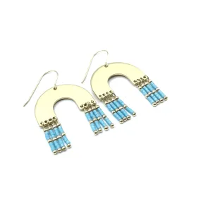 Moonglow Dangler - Gold Filled and Carolina Blue