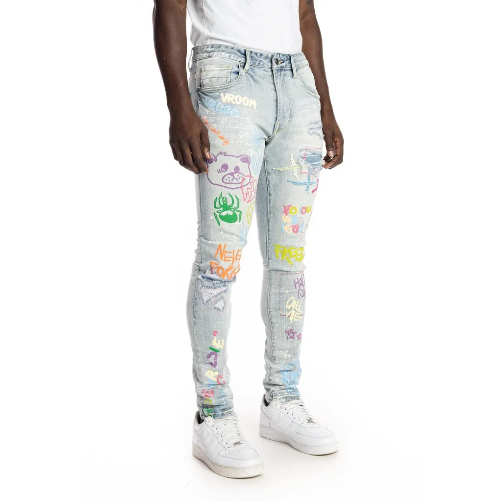 Multi Color Fashion Jeans