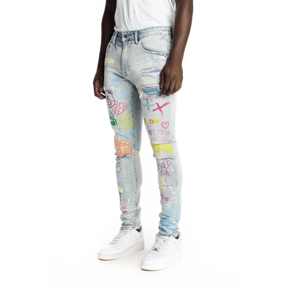 Multi Color Fashion Jeans