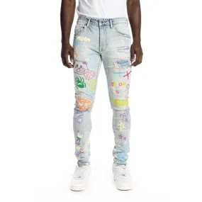 Multi Color Fashion Jeans