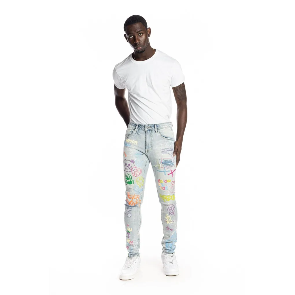 Multi Color Fashion Jeans