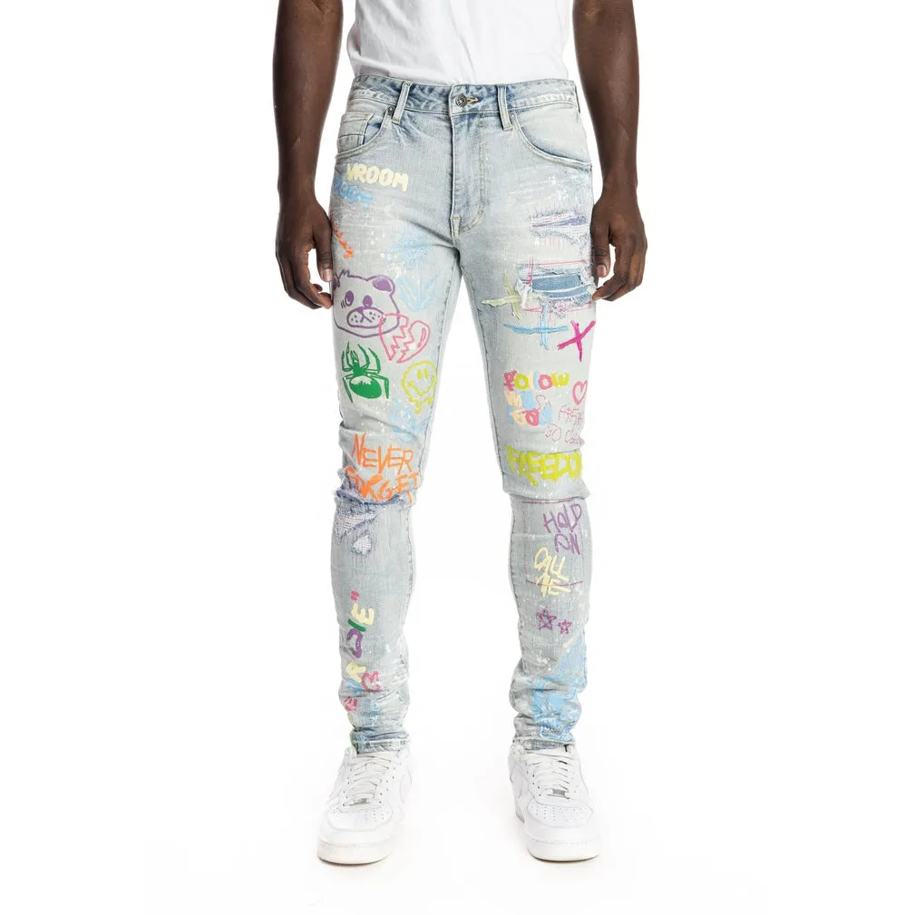 Multi Color Fashion Jeans