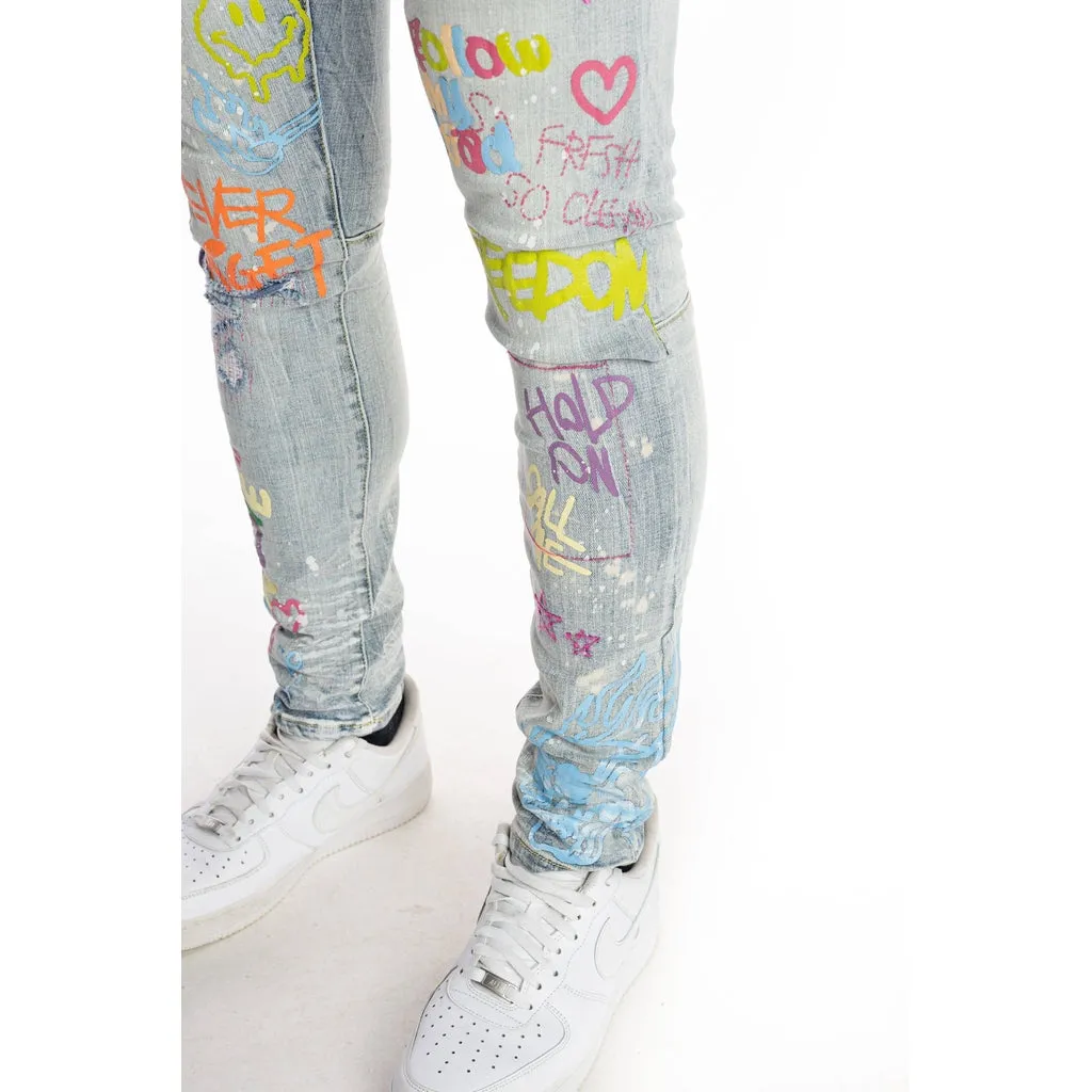 Multi Color Fashion Jeans