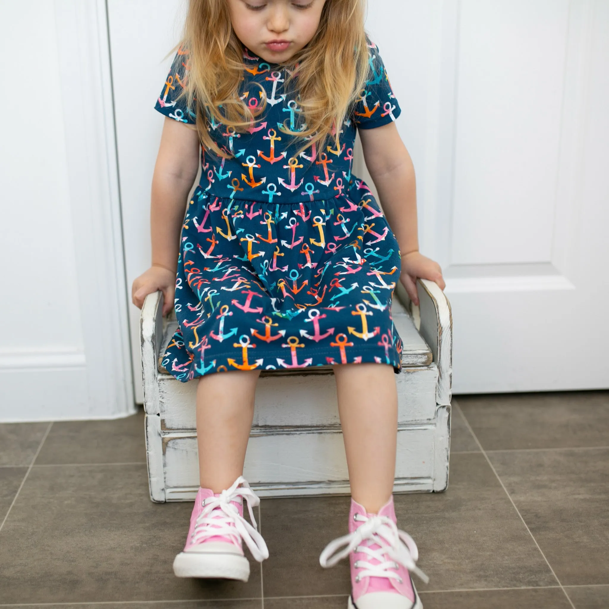 Multi coloured Anchor print Dress