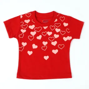 Newborn Boys Half Sleeves T-Shirt - Red