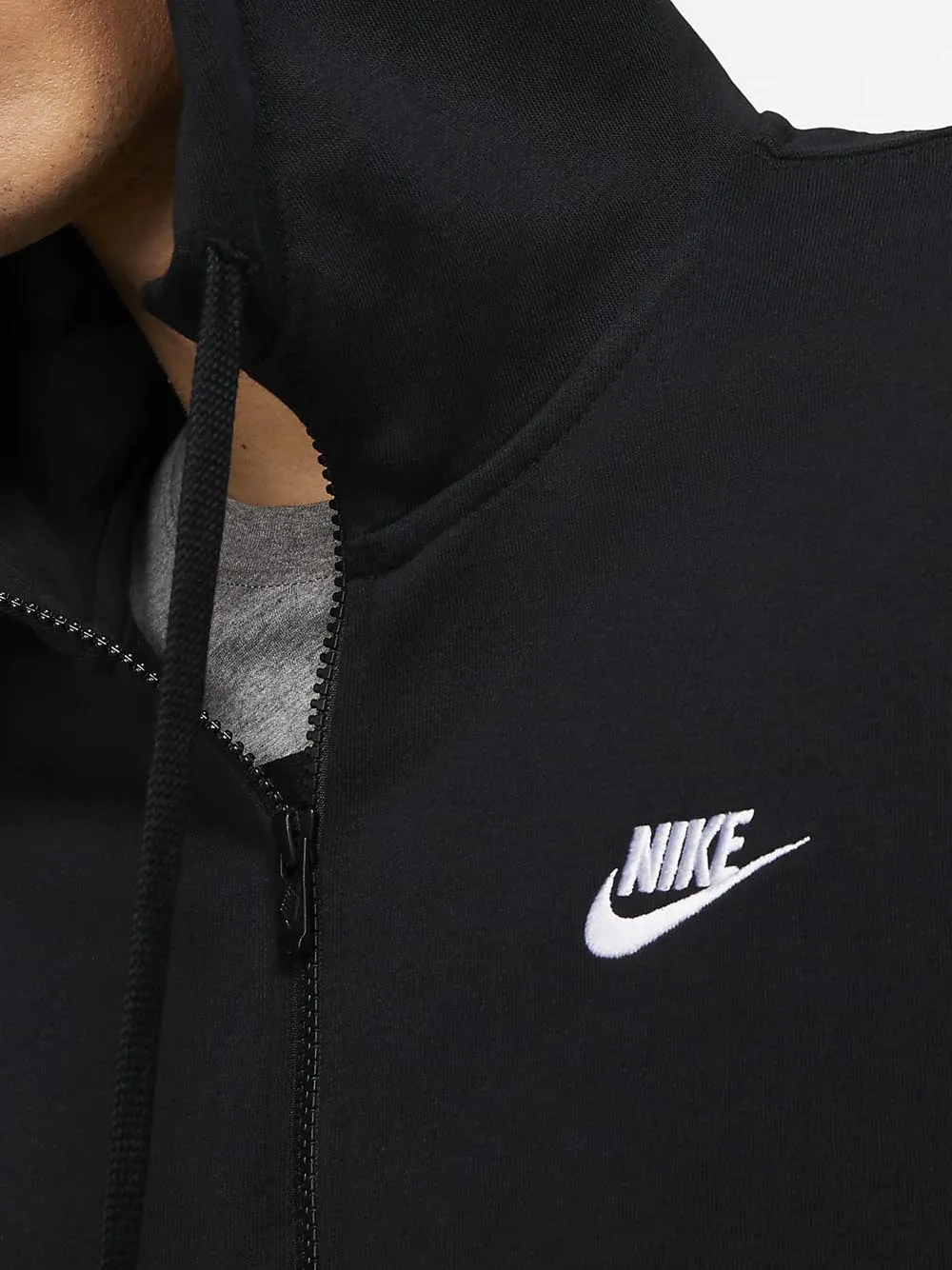 Nike Sportswear Club Felpa con cappuccio e zip a tutta lunghezza - Nero