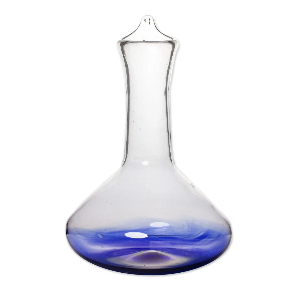 Novica Blue Haze Handblown Glass Decanter