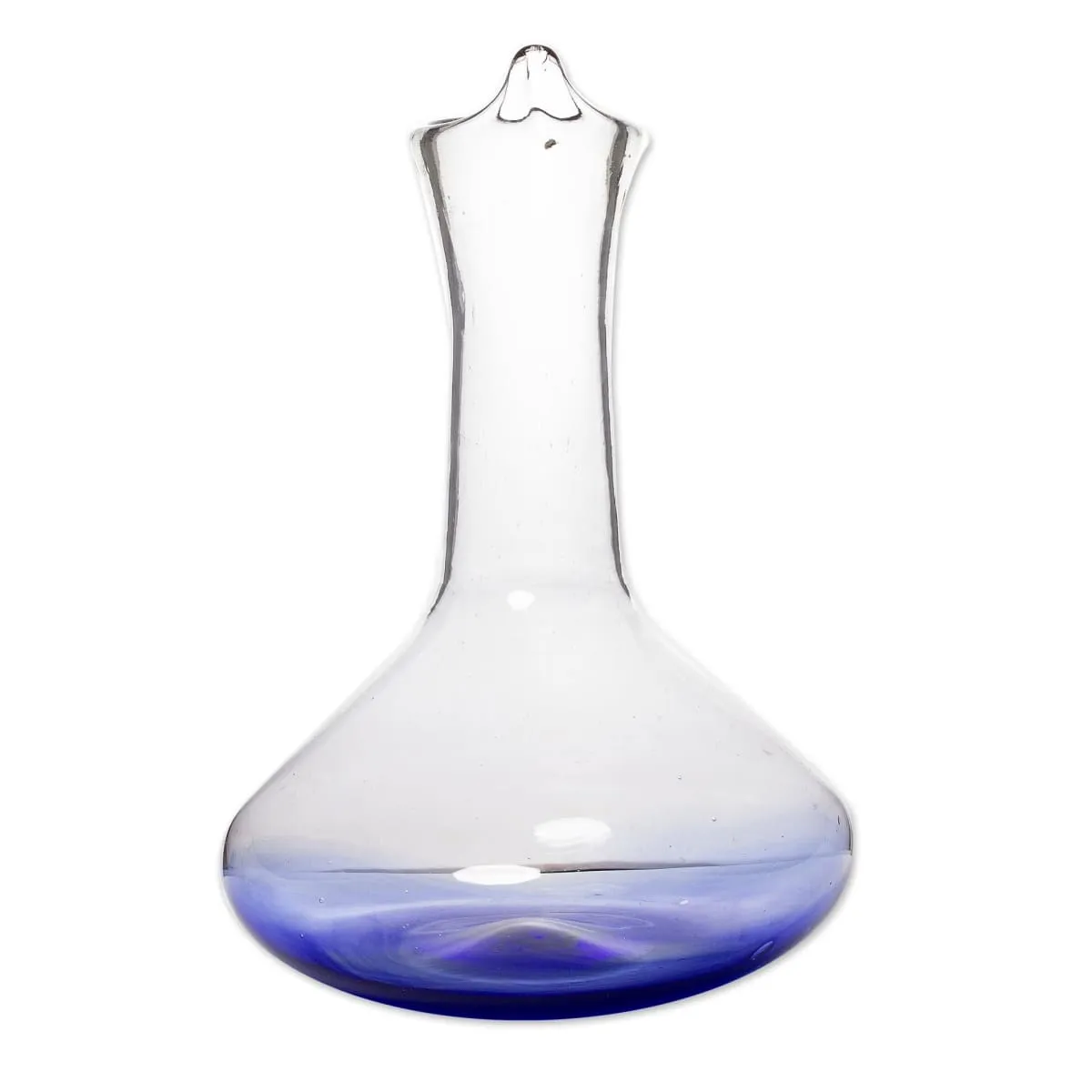 Novica Blue Haze Handblown Glass Decanter