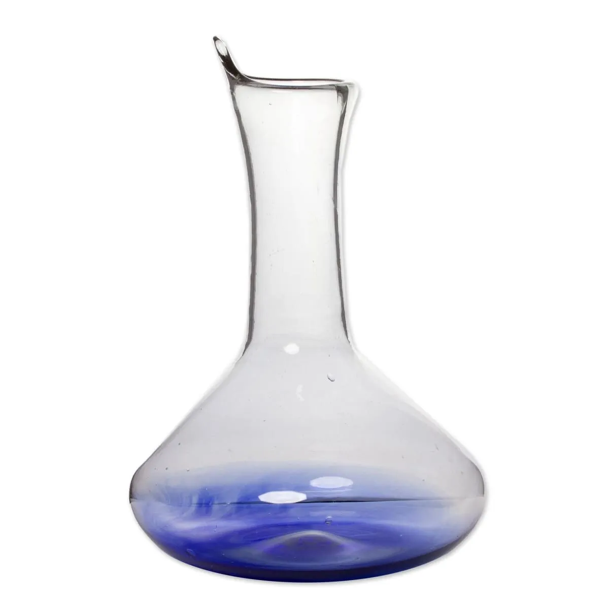 Novica Blue Haze Handblown Glass Decanter