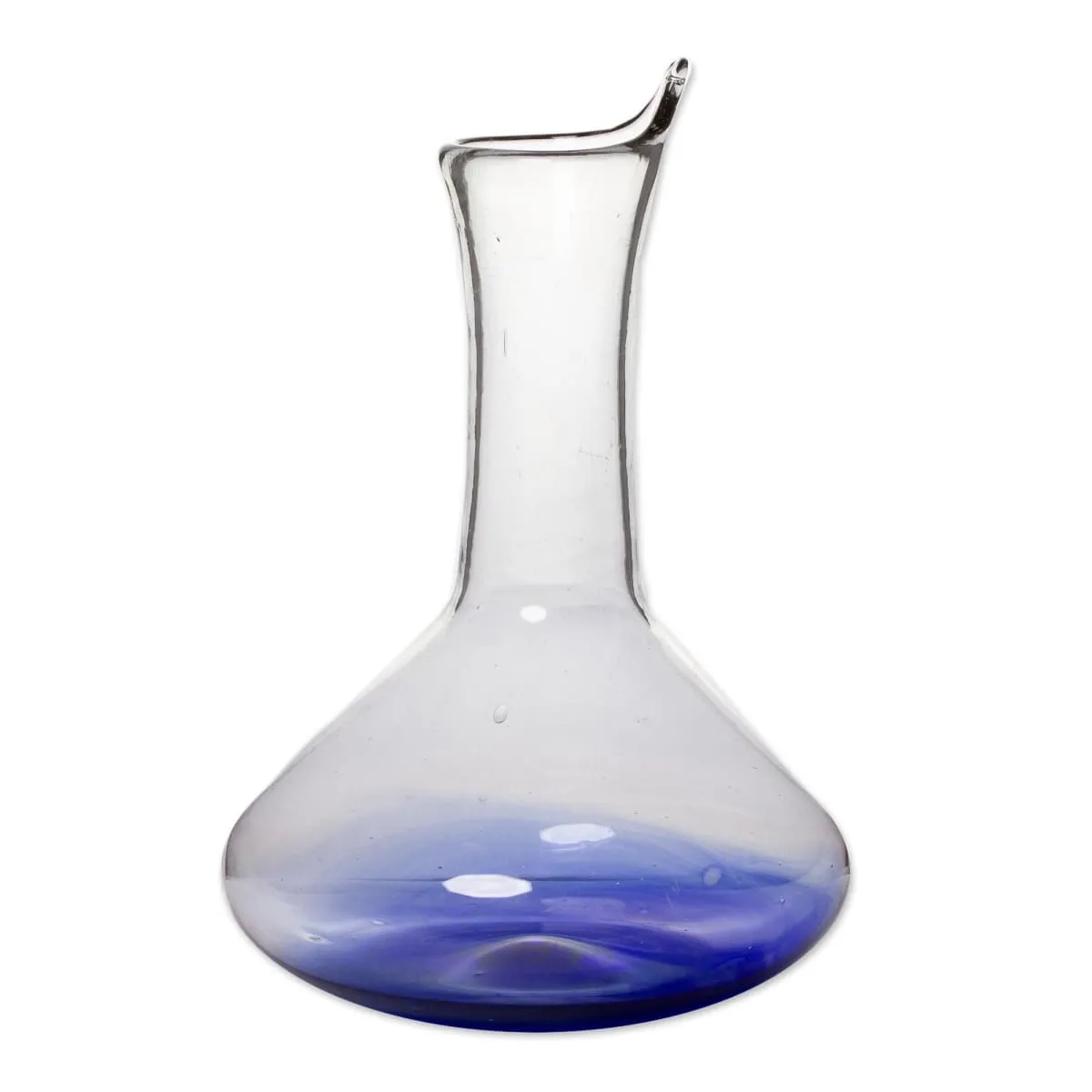 Novica Blue Haze Handblown Glass Decanter