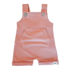 Organic Cotton Overalls - Seashell Pink