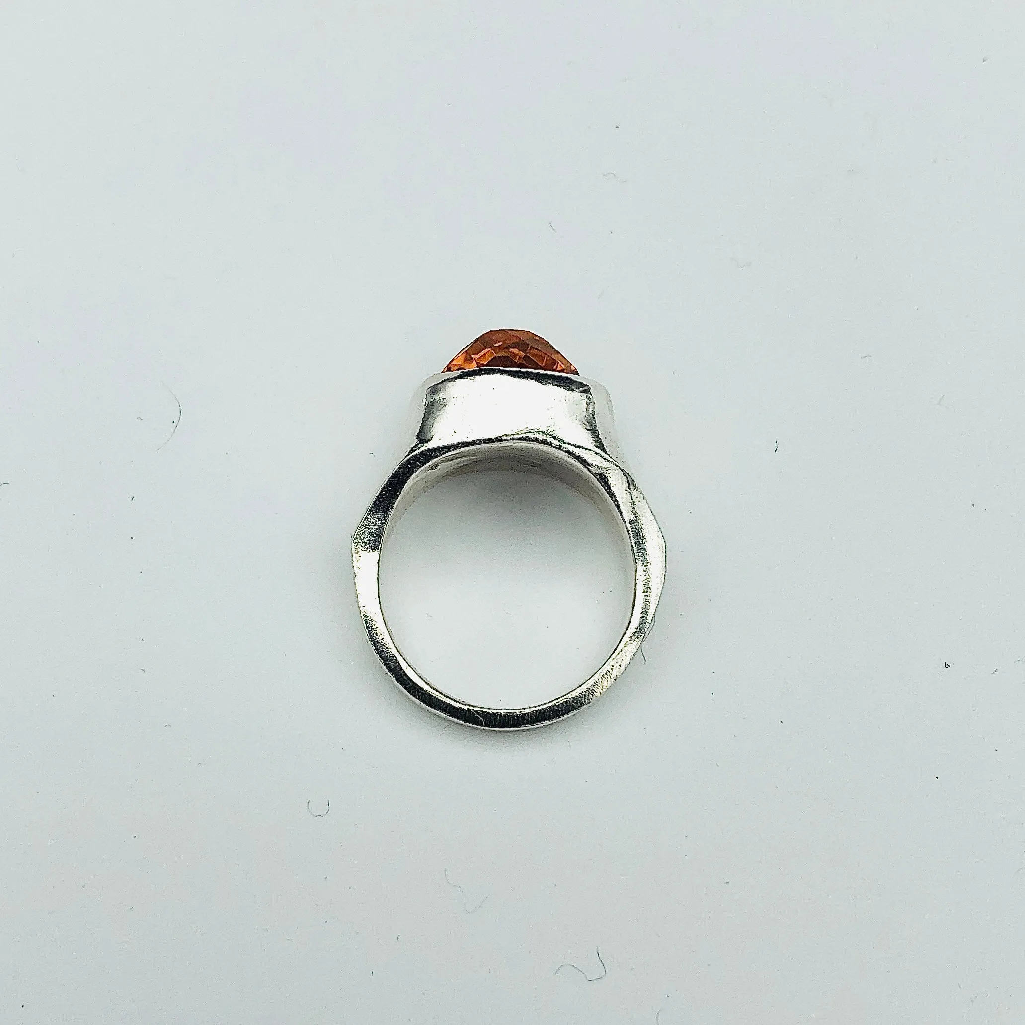 Oval top citrine ring