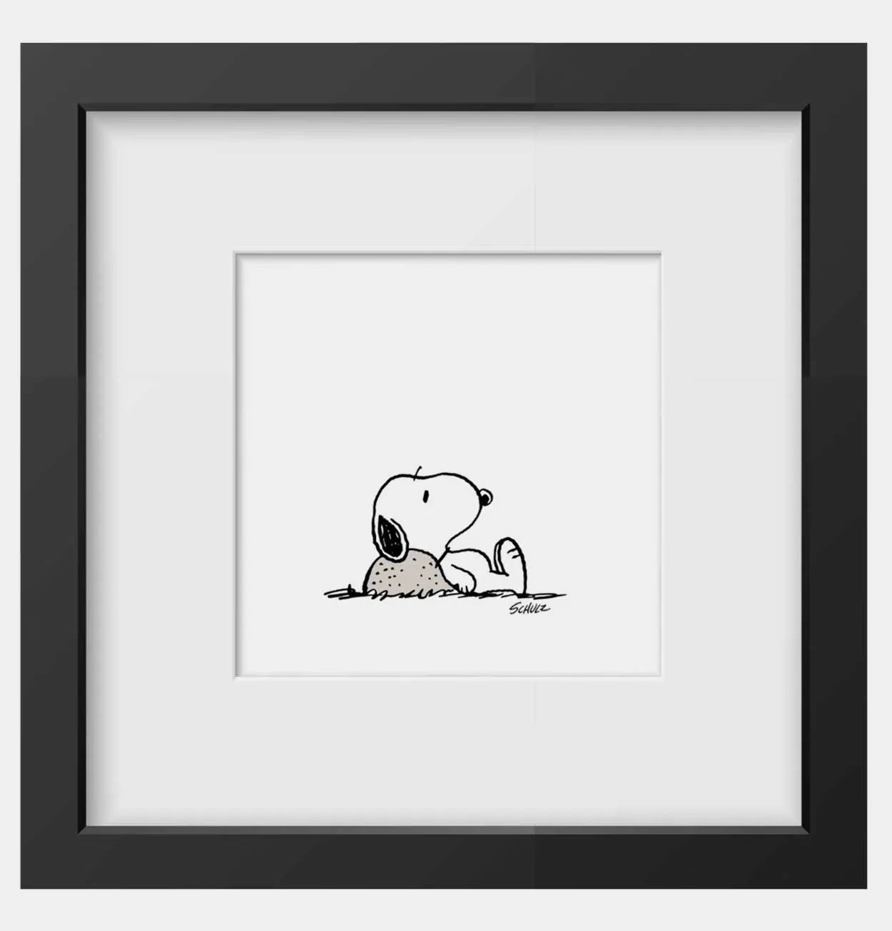 Peanuts Nope Framed Handmade Print