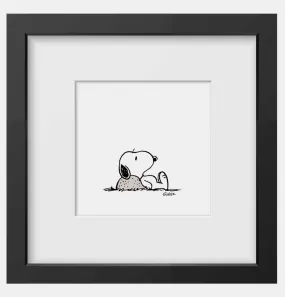 Peanuts Nope Framed Handmade Print