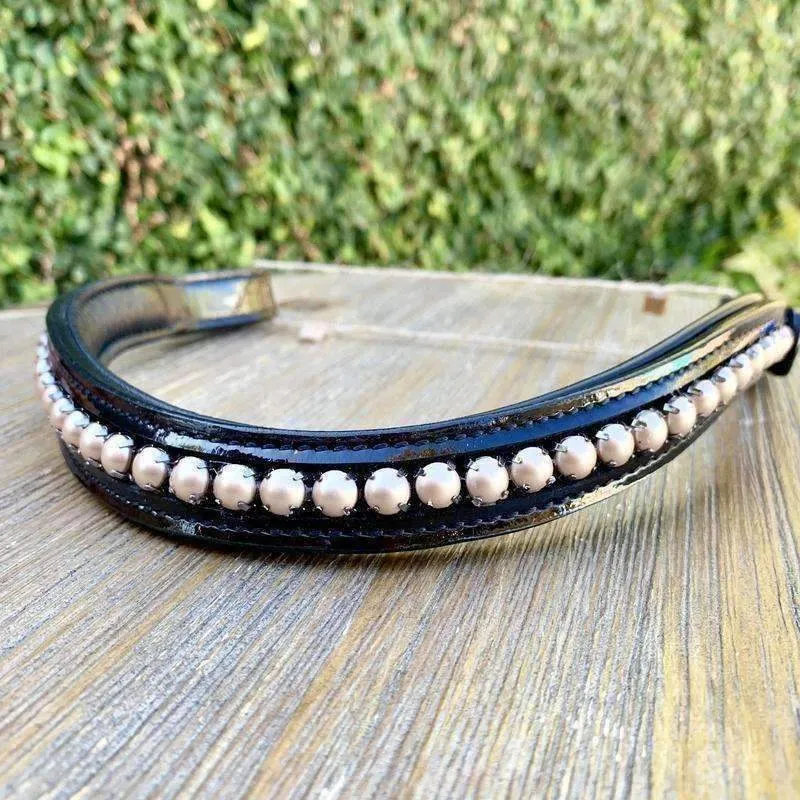 Perfectly Pearl Crystal Cabochon Browband