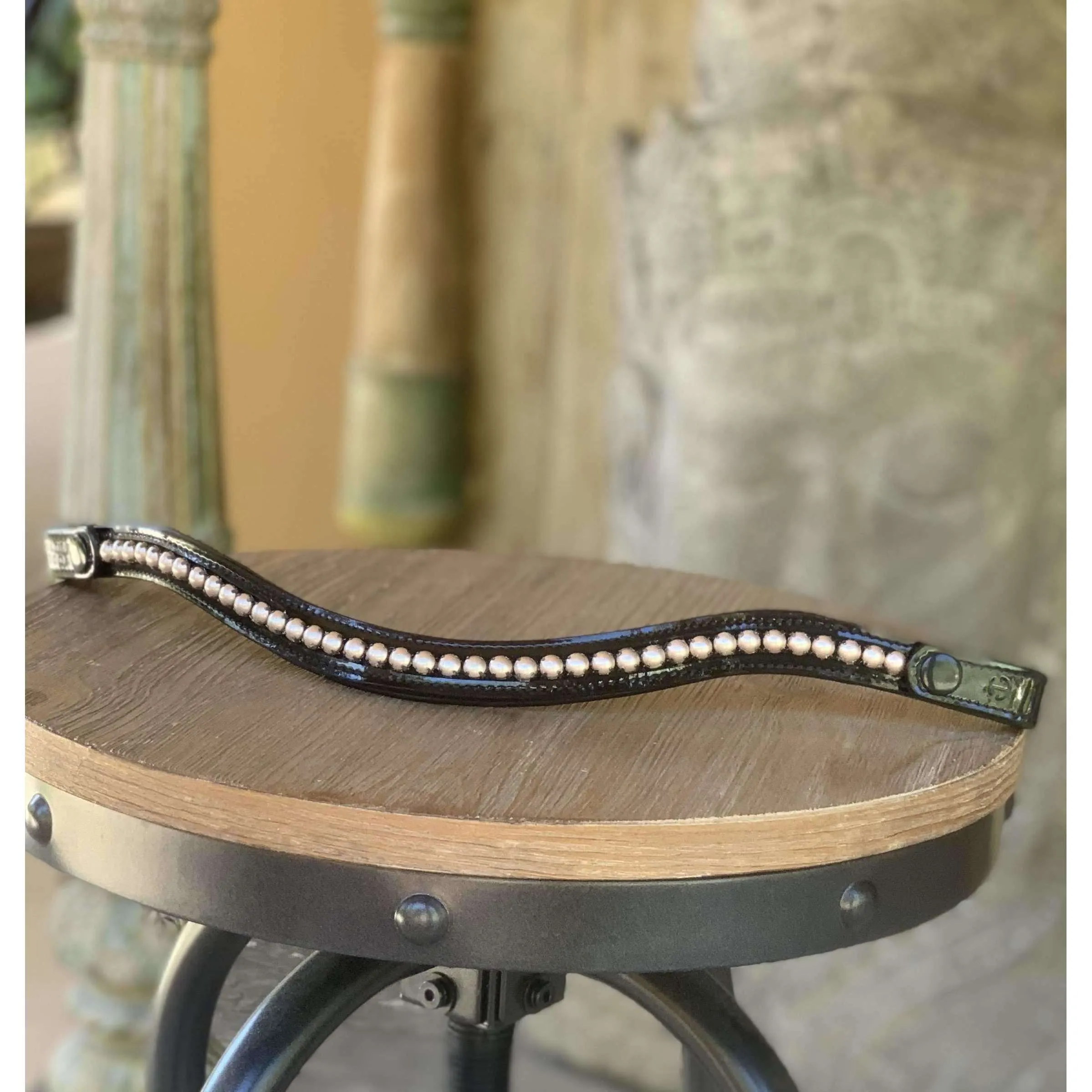 Perfectly Pearl Crystal Cabochon Browband