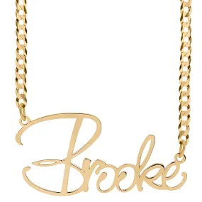 Personalized Nameplate Necklace Brooke