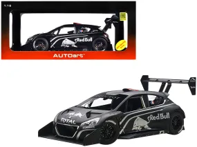 Peugeot 208 T16 Pikes Peak Red Bull Presentation Car Black 1/18 Model Car by Autoart