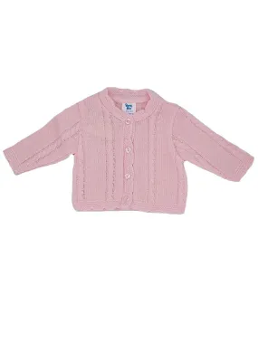 Pink cable Knit Baby Cardigan