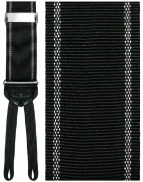 "Basilicata" Black Checkered Suspenders