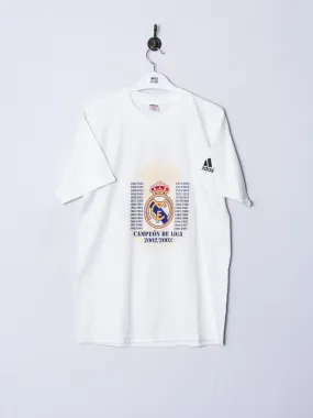 Real Madrid Adidas Official Football Campeon de Liga 2002/2003 Cotton Tee