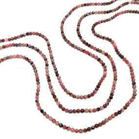 Rhodonite 3mm Faceted Rounds Bead Strand