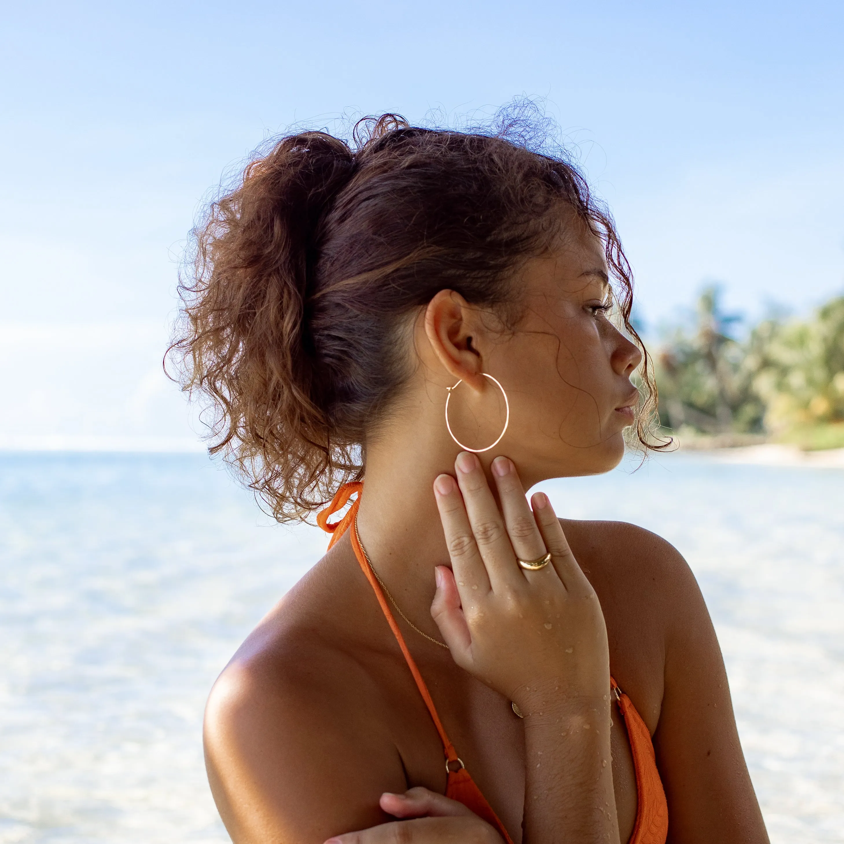 Round Hoop Earrings