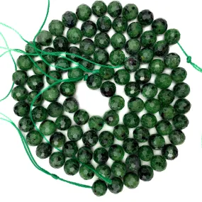 Ruby Zoisite 8mm Faceted Rounds