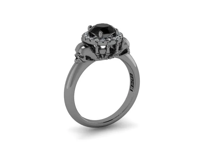 Secret Skull Engagement Ring-UDINC0504