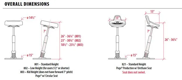 Sitmatic Pogo 24/7 Standing Assist Upholstered Circular Seat