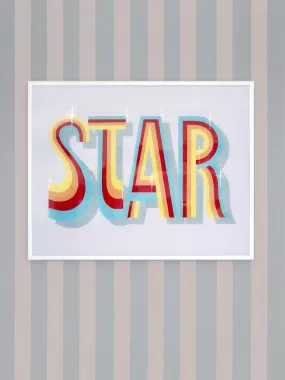 'STAR' ENAMEL GLASS PAINTING