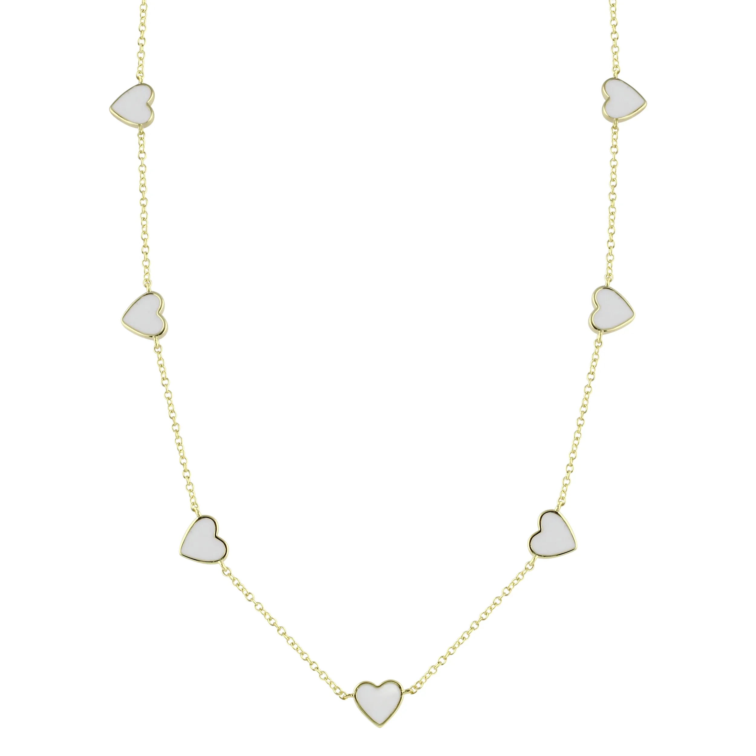 Sweetest Enamel Heart Necklace