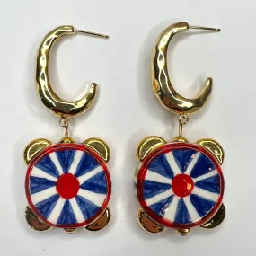 Tambourine Ceramic Earrings